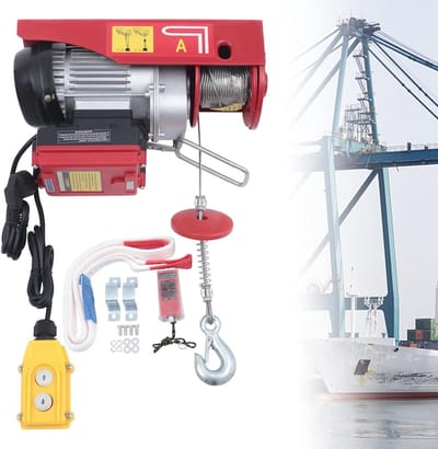 Elektrische Kabel Lier - Hijs Lier - Zware Lasten Hefen - Overbelasting Beveiliging - 200 kg - Grijs