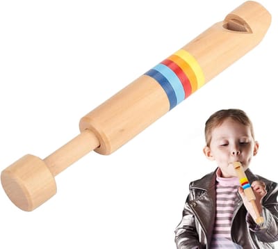 Houten Fluit Instrument - Muziek Recorder - Vroege Muziekeducatie - Natuurlijk Hout Materiaal - 16.6 x 3.5 x 4.3 cm
