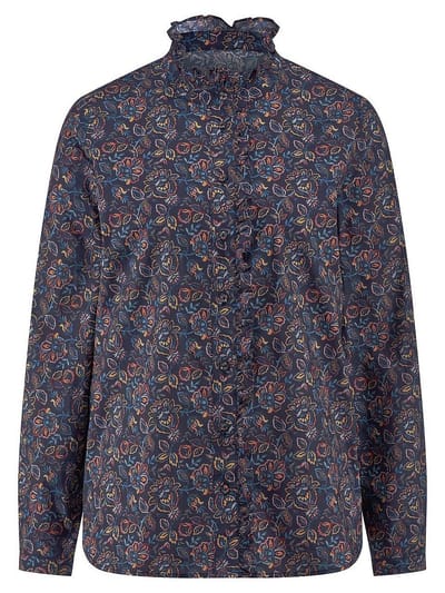Blouse lange mouwen Van Peter Hahn blauw