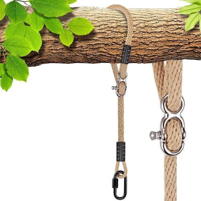 Tree Swing Rope Hammock Tree Straps Hanging Kit Adjustable Rope Quick and Easy to Hang Hammock Chair Swing for Indoor Outdoor Tree Branch Camping Playground Accessories