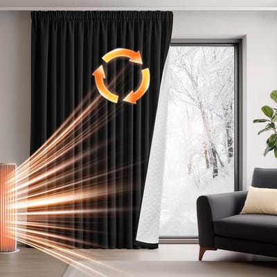 Dailygoods - Verduisterende Gordijnen 140x260 CM - Thermisch Isolerend Zwart