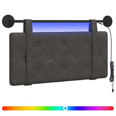 vidaXL - Hangend - hoofdbord - Zwart - Antiek - PU