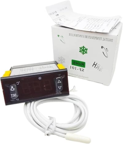 Temperatuurregelaar - Koel-vriesregelaar - Precisie Regelen - Elektronische Controle - SF-101 - Zwart