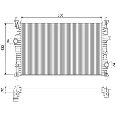 Radiator, motorkoeling VALEO 701284