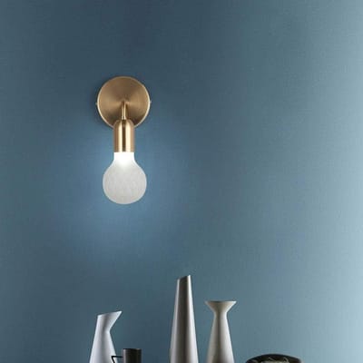 Glazen Wandlamp - Moderne Verlichting - Woonkamer Decoratie - Gouden Geometrisch Frame - Hoogte 30 cm - Goud