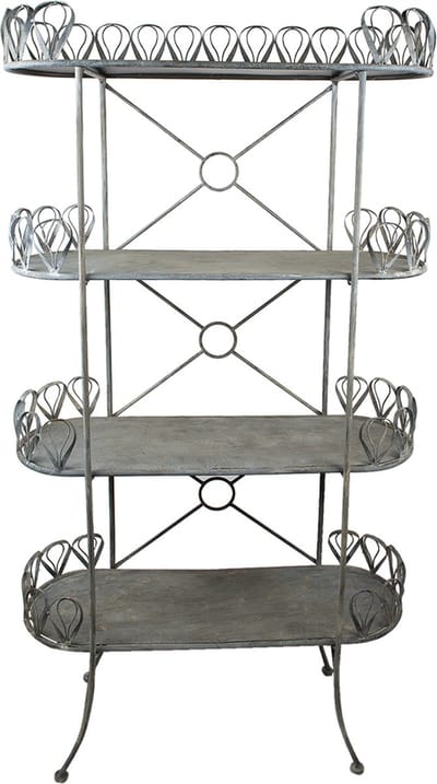 Clayre & Eef Opbergrek 91x36x168 cm Grijs IJzer