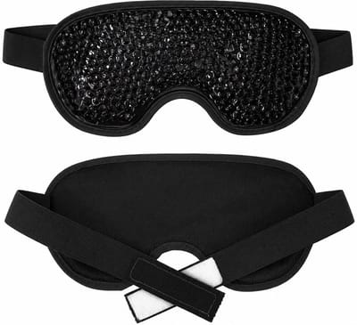 Gel Oogmasker – 2 Stuks – Warm & Koud Kompres – Verkoelend Oogmasker – Verstelbaar – Tegen Wallen, Zwelling & Donkere Kringen – Herbruikbaar – Zwart