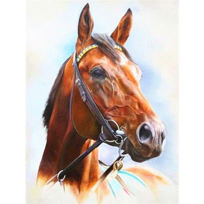 5D DIY Diamond Painting Clydesdale Trekpaard Diamond Painting Cross Stitch Home Decoratieve geschenken 20X30CM brown