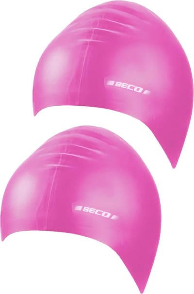 Beco badmuts voor volwassenen - 2x stuks - roze - latex - voor intensief gebruik
