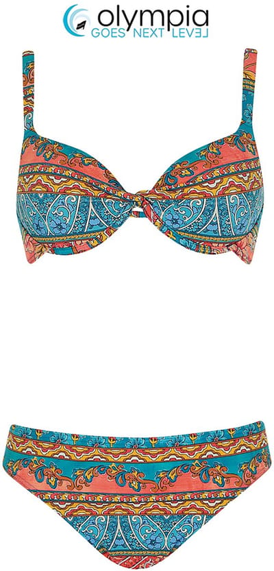 Olympia Bikini – voorgevormd met beugel – bohemian print – multicolor - Maat 38 B