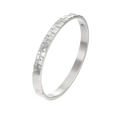 Cliste Couture - Bae Armband met cubic Zirkonia - 18k Verguld - Roestvrij staal - Armband dames - Waterproof - Sieraden voor vrouwen - Armband - cadeau - Verstelbaar - Zilver