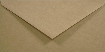 Bruine Kraft Enveloppen DIN Lang (110x220mm) Zonder Venster - Voor Uitnodigingen en Kerstkaarten