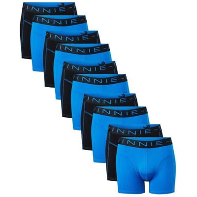 Vinnie-G Boxershorts - 10 stuks - Black Blue / Blue - Maat S - Heren Onderbroeken - Geen irritante Labels - Katoen heren ondergoed