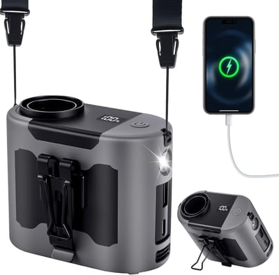 Omgoods - Draagbare Ventilator met 14800mAh Batterij en 5 Snelheden
