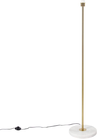QAZQA Kaso - Moderne Vloerlamp | Staande Lamp - 1 lichts - H 1415 mm - Goud/messing - Woonkamer | Slaapkamer | Keuken