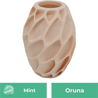 Oruna organische vaas – Decoratieve vaas - Mint - 3d geprinte vaas – geschikt voor droogbloemen - 20CM
