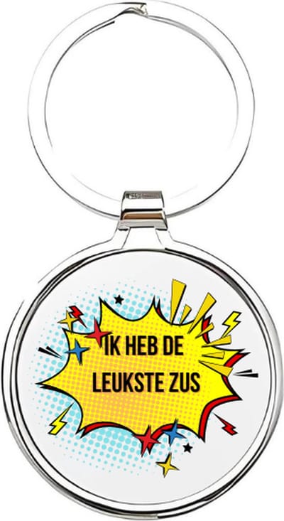 Akyol - Ik heb de leukste zus Sleutelhanger - zus - De liefste zus - Zus sleutelhanger - Zussen sleutelhanger - Sleutelhanger zus - Familie sleutelhanger - verjaardagscadeautje - Zus cadeau - Sister - zusje - 4 x 7,5 CM
