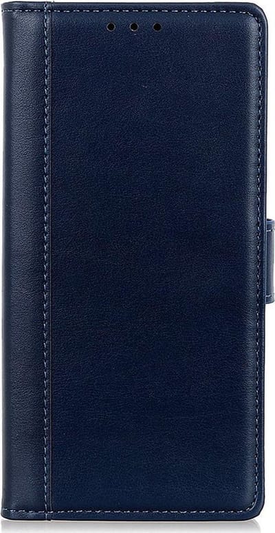 Shop4 - Xiaomi Redmi Note 10 Pro Hoesje - Wallet Case Grain Donker Blauw