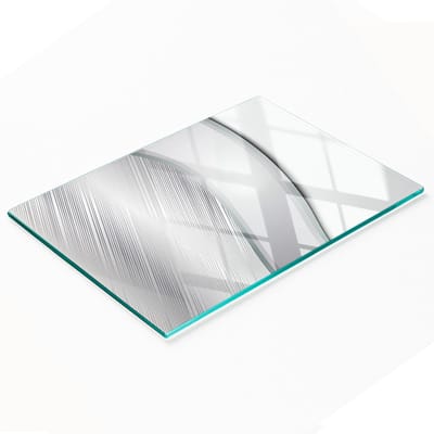 Decoratieve glazen snijplank met grafische textuur, 80x52 cm