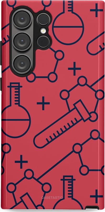 Casetastic hoesje geschikt voor Samsung Galaxy S23 Ultra - Dubbellaagse bescherming - Rode Laboratorium - Fashion Case - Koraal