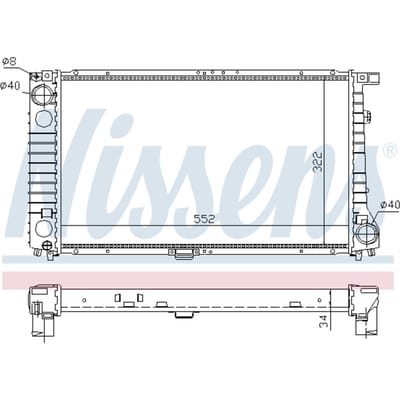 Radiator, motorkoeling NISSENS 60744A