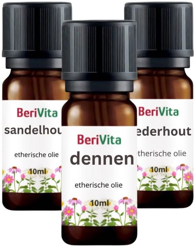 Hout Etherische Olie Set 3x10ml - Cederhout Olie 10ml, Dennenolie 10ml en Sandelhoutolie 10ml - Essentiële Olie Set