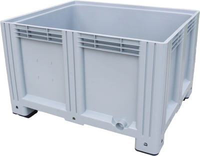 Alpac Palletbox - Opbergbak groot - 1200 x 1000 x 760 mm - 610 L - Grijs