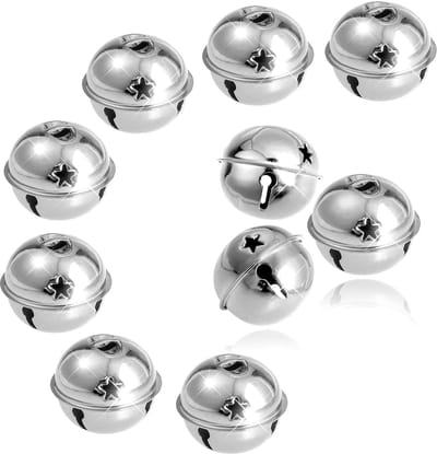 Dailygoods- Kerstklokken 20 stuks - Metalen Klokken - Decoratie - Bruiloft/Verjaardag - 4 cm - Zilver - Perfect voor Feestdagen - Decoratiebelletjes