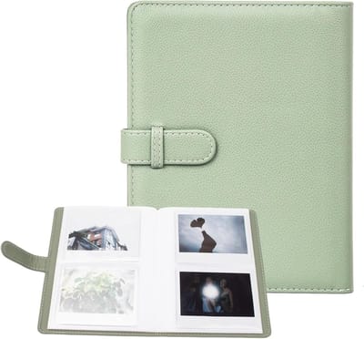 Fotoalbum voor Fujifilm Instax Wide Camera's - PU Leer, 80 Pockets voor 3.4 x 4.3 Inch Foto's, Perfect voor Herinneringen en Creatieve Presentaties