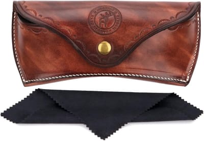 Deluxe Leren Bril Etui voor Zonnebrillen en Leesbrillen - Duurzame Opslagdoos voor Brillen