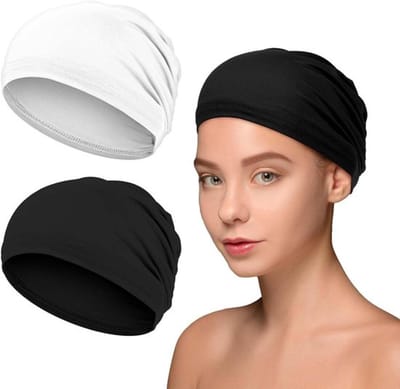 Slaapmuts Satijnen Bonnet 2 Stuks - Zacht Katoen, Rekbaar - Multifunctionele Hoofdbedekking voor Heren en Dames