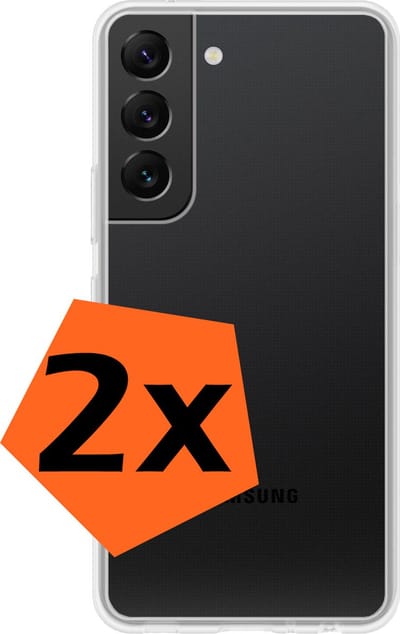 Hoes - 2 Stuks - Geschikt voor Samsung Galaxy S22 - Sterk & Shockproof - Case Siliconen - Back Cover - Telefoon Hoes - Transparant