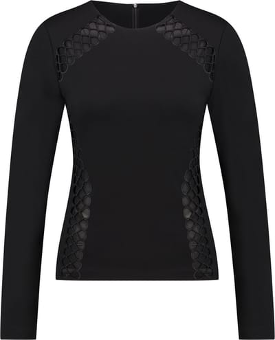 Supertrash - Top - Blouse Dames - Shirt - Lange Mouw - Zwart - XS