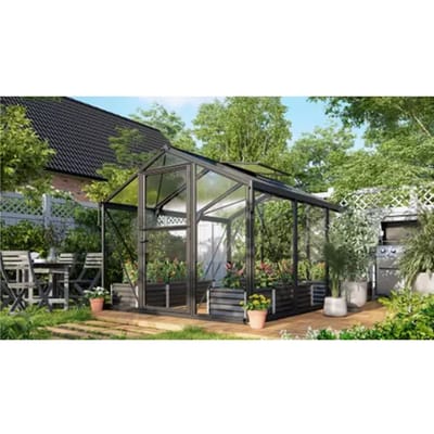 Vitavia Tuinkas Kit Deimos 8500 - Aluminium Glas En Polycarbonaat - 10mm - 327,5x260,3x114cm - Zwart