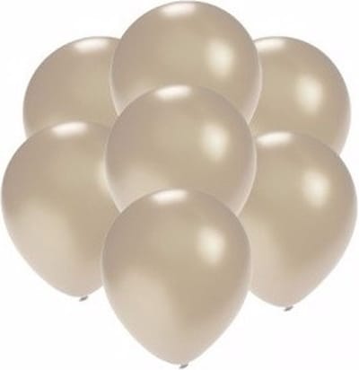 Party ballonnen in klein formaat - zilver - 100x - 13 cm - feestartikelen/versiering