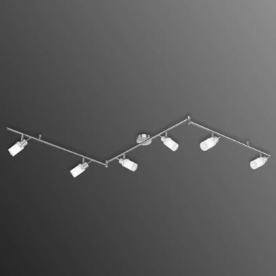JUST LIGHT. GmbH Driearmige LED plafondlamp Max met 6 lampen