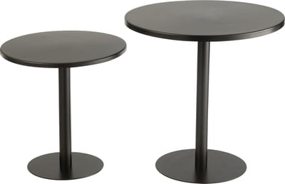 J-Line bijzettafel Rond - metaal - zwart - 2 stuks