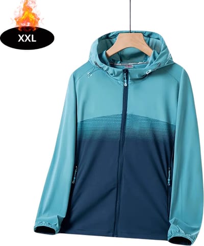Livano Windjas Dames - Parka - Lente & Herfst - Jas - Volwassen - Windjack - Windbreaker - Outdoor - Lichtblauw - XXL