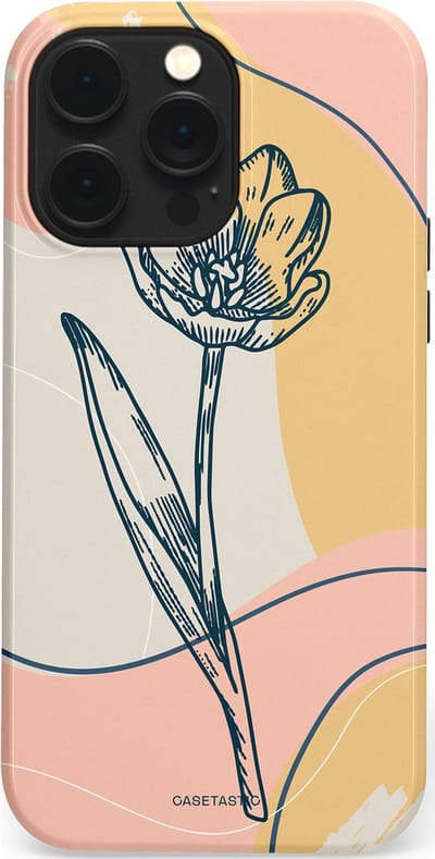 Casetastic Hoesje Geschikt voor Apple iPhone 14 Pro Max Magsafe - Stijlvolle Beschermende Duo-layer Case - Lente tulp