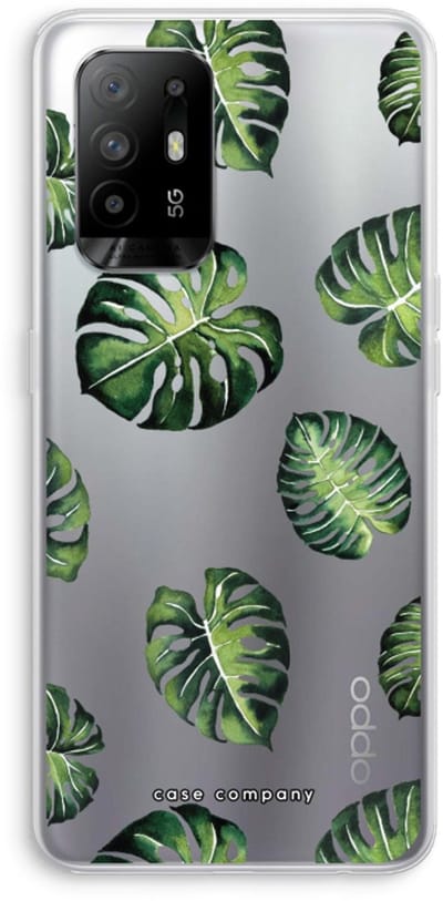 Case Company® - Hoesje geschikt voor Oppo A94 5G hoesje - Tropische bladeren - Soft Cover Telefoonhoesje - Bescherming aan alle Kanten en Schermrand