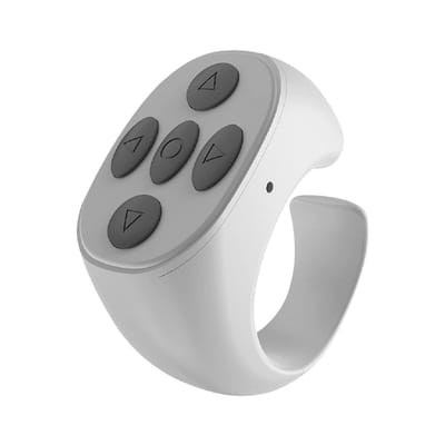 Vingertop draadloze Bluetooth afstandsbediening Page Turner Afstandsbediening Page Turner-JX05 Wit
