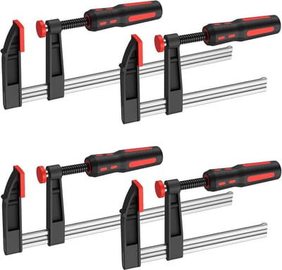 Lijmtangen Set 300mm - Extra Sterke Klemkracht 270kg - Snelspanklem met Veiligheidsvergrendeling - Ergonomische Antislip Handgreep - Houtbewerking, Timmerwerk & DIY - Schroefklem, Klemmen Set 4 Stuks