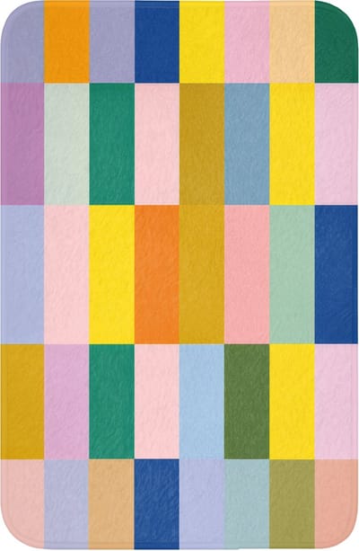 WC mat 40x60 cm - Antislip - Stroken - Blauw - Patroon - Abstract - Toiletmat - Vloermat - Douchemat - Toilet tapijt - Toiletmatten