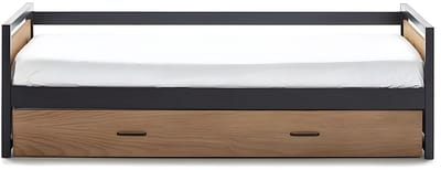 Vente-unique Bedframe metaal natuurlijk licht 90 x 190 cm