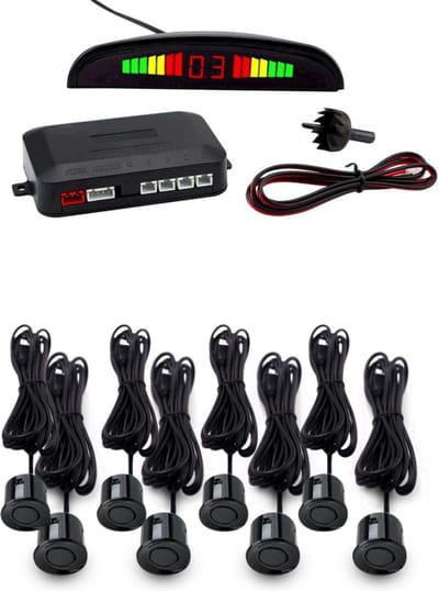 Cartronix Parkeersensoren Set (8 sensoren)| Zwart | Parkeerhulp | CTX-RFP-35