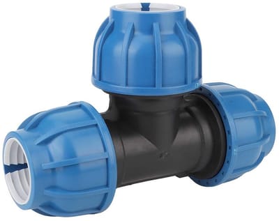 Dailygoods- T-stuk 50mm - PE-kunststof - Waterleidingfitting - Corrosiebestendig - Eenvoudige installatie - Hoog draagvermogen - Pijpfitting