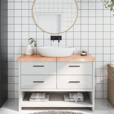 Houten Aanrecht - Bureau Blad - Werkblad Renoveren - Massief Eikenhout - 120x50 cm - Lichtbruin