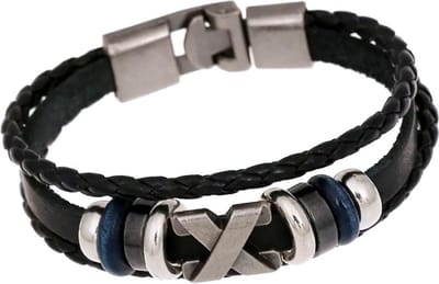 Fako Bijoux® - Armband Leer - Exclusive - X - 20cm - Zwart