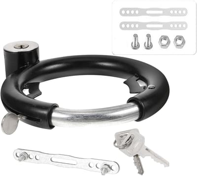 KZQ Zwarte Zwaar Uitgevoerde Mountainbike Slot Rond Anti Diefstal Slot voor Scooter E Bike Elektrisch Voertuig Outdoor Fietsuitrusting Veiligheid
