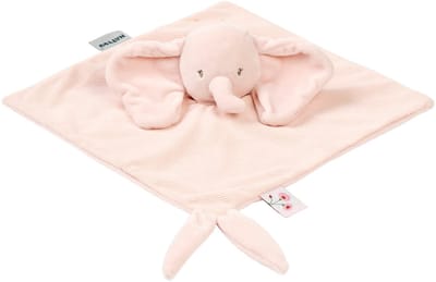 Nattou FanFan Baby Knuffeldoekje - 27 x 27 cm - Doudou Olifant - Baby Cadeau - Roze